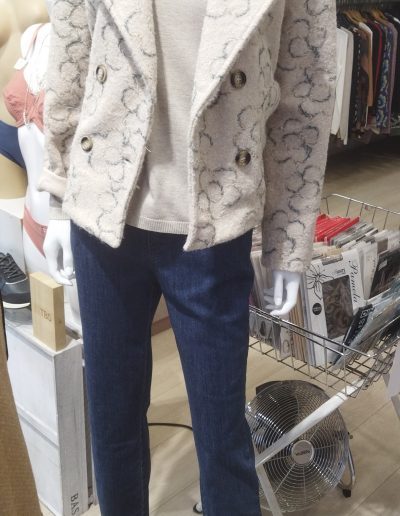 Veste laine bouillie et jeans stretech